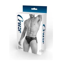 Cruze Buckle up Zip Jockstrap Blk, image 2
