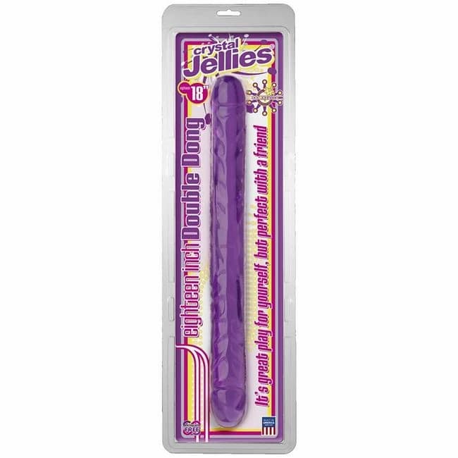 Crystal Jellies Double Dong 18in Purple - Image 2