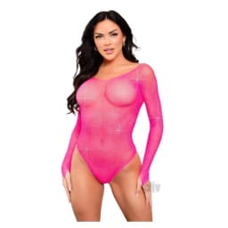 Crystal Long Sle Thong Suit Snap Grn, image 2