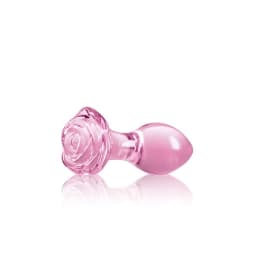 Crystal Rose Glass Anal Plug, image 1