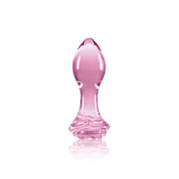 Crystal Rose Glass Anal Plug, image 2