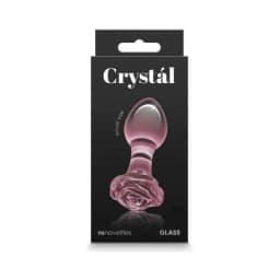 Crystal Rose Glass Anal Plug, image 3