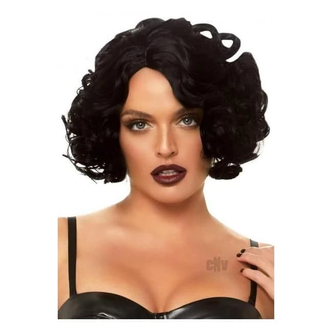 Curly Bob Wig O/s Black - Image 1