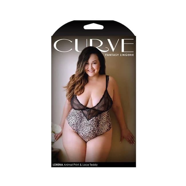 Curve Lorena Animal Print Teddy 1x/2x - Image 1