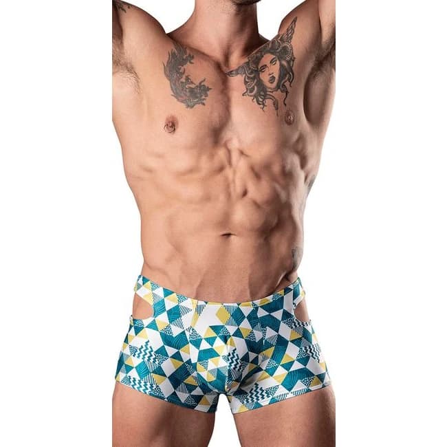 CUT IT OUT! CUTOUT SHORT BLUE LARGE  - Image 1