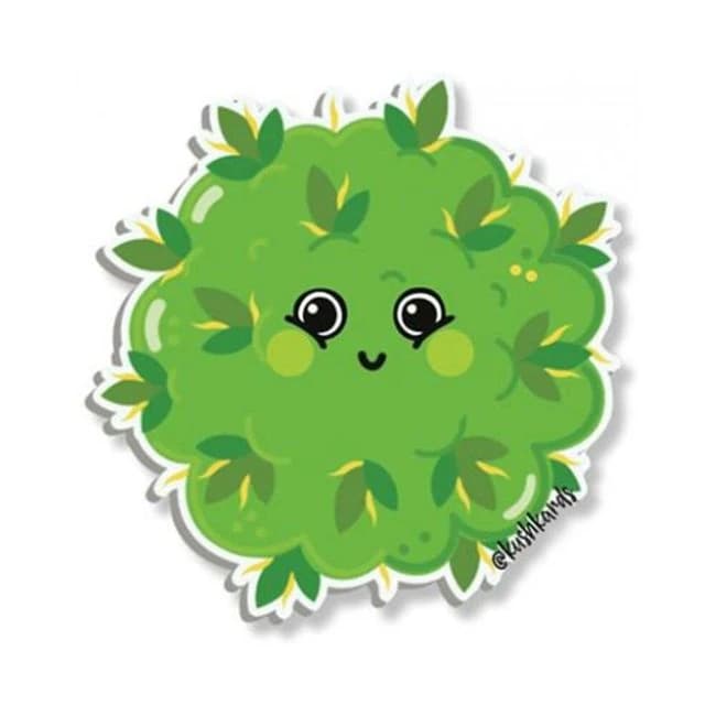 Cute Kush on You Bud Sticker - Pack of 3 - Image 1