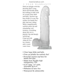 Adam & Eve Crystal Clear 8 Dildo, image 7