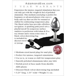 Adam & Eve Pink Gem Anal P Medium, image 4