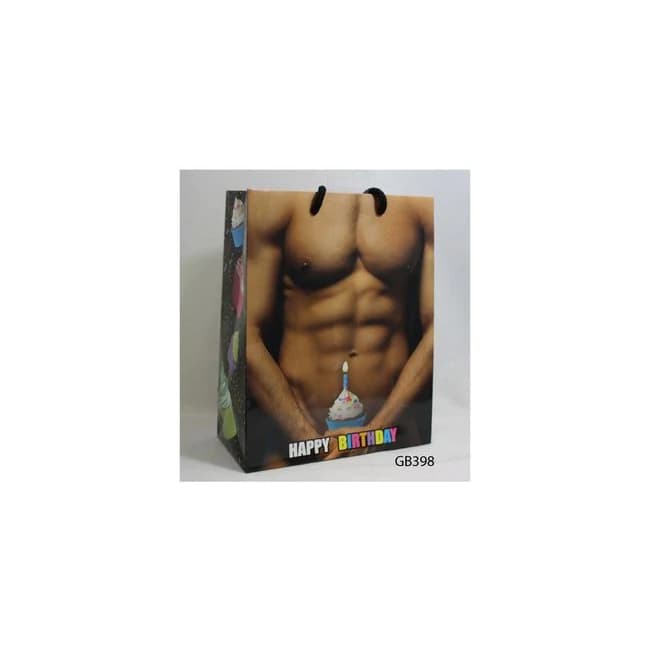 (d) Guy W/ Cupcake Gift Bag - Image 1