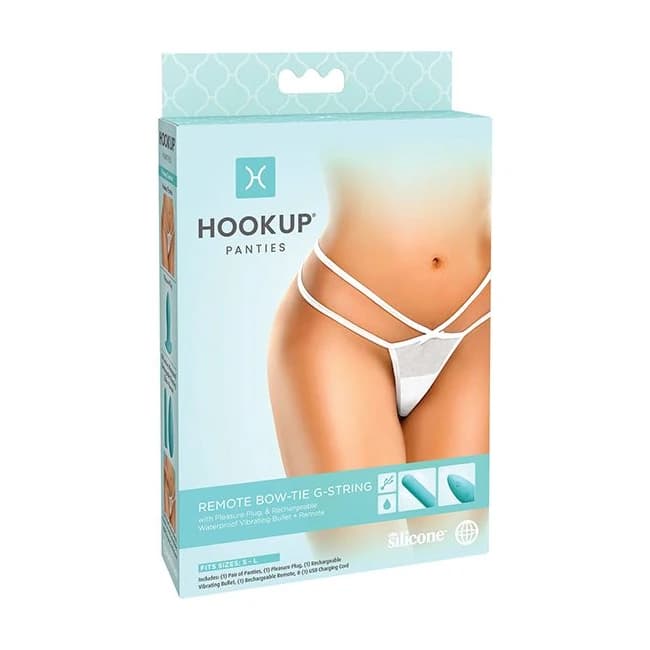 (d) Hookup Panties Bow Tie G-string - Small - Image 1