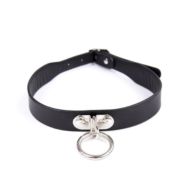 D Ring Pvc Collar Black - Image 1