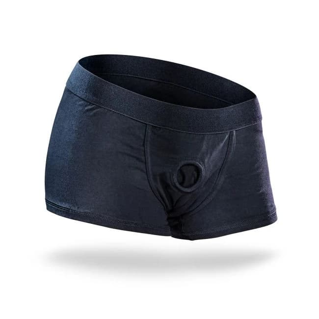 (D) TEMPTASIA HARNESS BRIEFS XLARGE BLACK  - Image 1