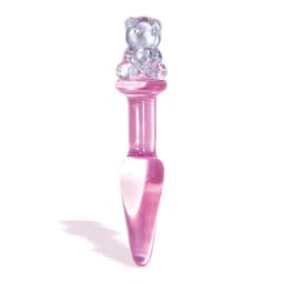 The 9s First Glass Teddy Butt Plug Pink, image 2