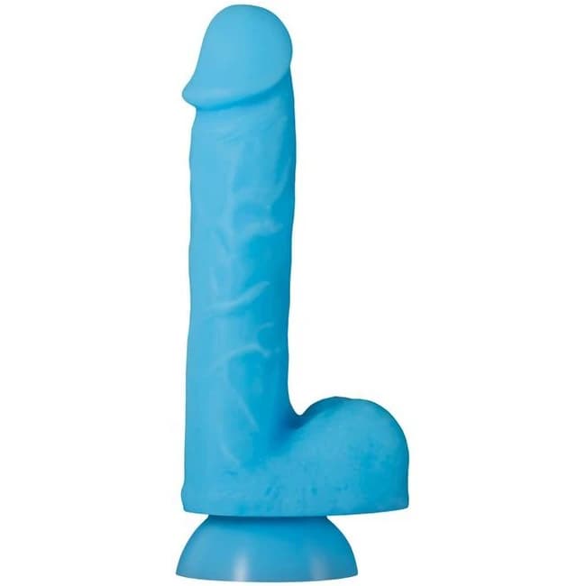 (d) Touch & Glow Blue Dildo - Image 1