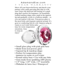 Adam & Eve Pink Gem Glass P Small, image 3