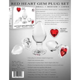(d)adam & Eve Red Heart Gem Gl Plug Set - Image 4