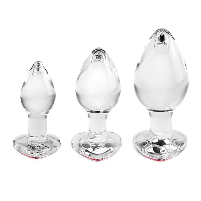 (d)adam & Eve Red Heart Gem Gl Plug Set - Image 5