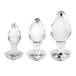 (d)adam & Eve Red Heart Gem Gl Plug Set - Image 5