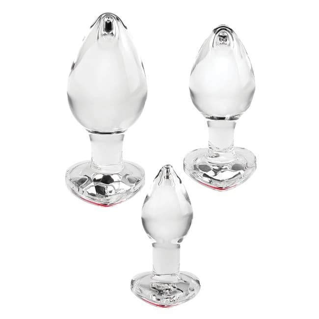 (d)adam & Eve Red Heart Gem Gl Plug Set - Image 6