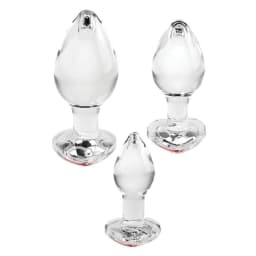 (d)adam & Eve Red Heart Gem Gl Plug Set - Image 6