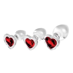 (d)adam & Eve Red Heart Gem Gl Plug Set - Image 7