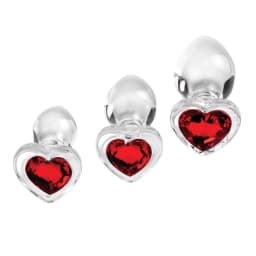(d)adam & Eve Red Heart Gem Gl Plug Set - Image 8