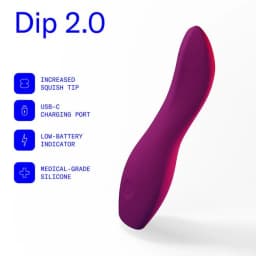 Dame Dip 2.0 Classic Vibrator Plum, image 2