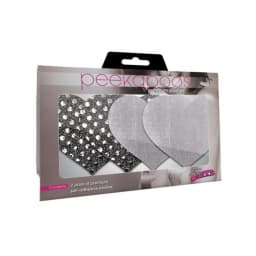 Dark Angel Hearts Pasties Silver, image 2