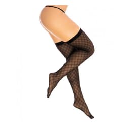 Diamond Mesh Thigh High, image 1