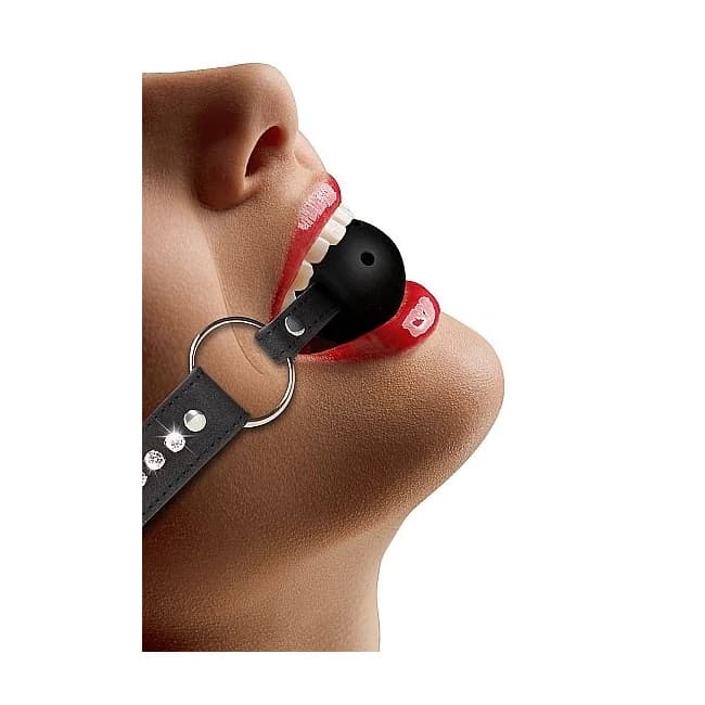 Diamond Studded Breathable Ball Gag - Image 1