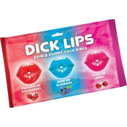 Dick Lips Gummy Cock Ring 3pk, image 2