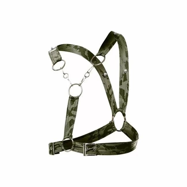 Dngeon Cross Chain Harness Army One Size - Image 1