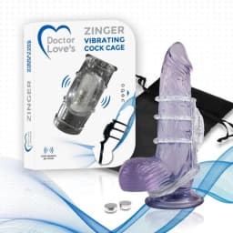 DOCTOR LOVE ZINGER VIBRATING COCK CAGE CLEAR  - Image 6