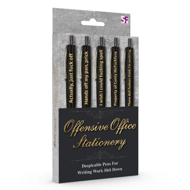 (d)offensive Office Pens Assor Sayings 5pk - Image 1