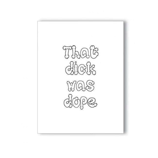 Dope Dick Naughty Greeting Card - Image 1