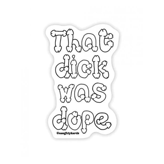 Dope Dick Naughty Sticker - Pack of 3 - Image 1