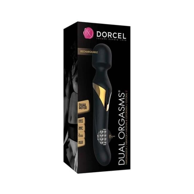 Dorcel Dual Orgasms Wand Vibrator - Black/gold - Image 1