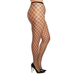 Double-Knitted Fence Net Pantyhose, image 2