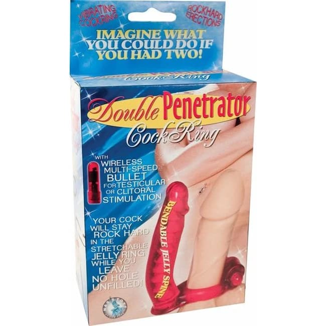 DOUBLE PENETRATOR COCKRING RED  - Image 1
