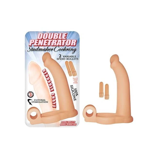 Double Penetrator Studmaker Cockring Fl - Image 1