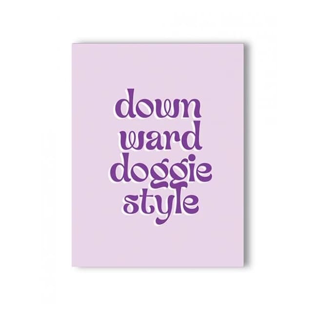 Downward Doggie Naughty Greeting Card - Image 1