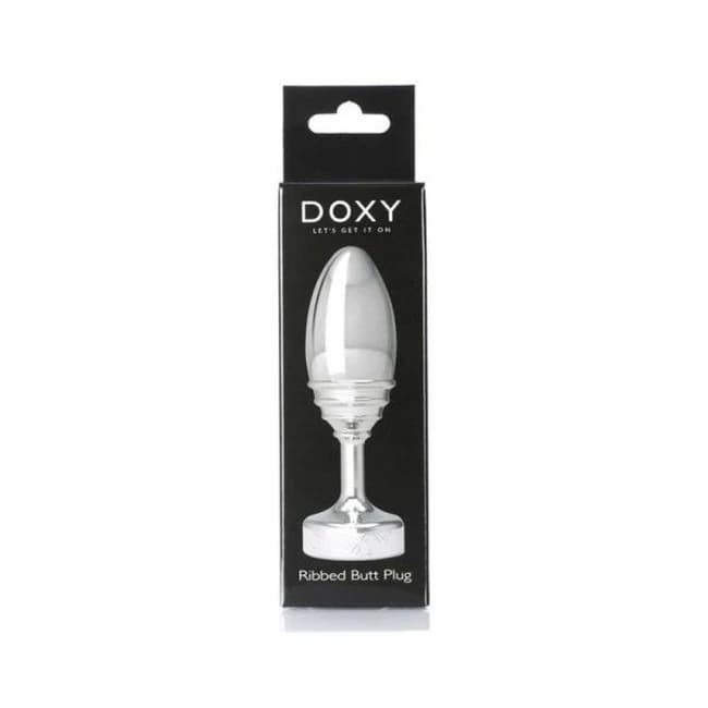 Doxy Ribbed Metal Butt Plug - Image 1