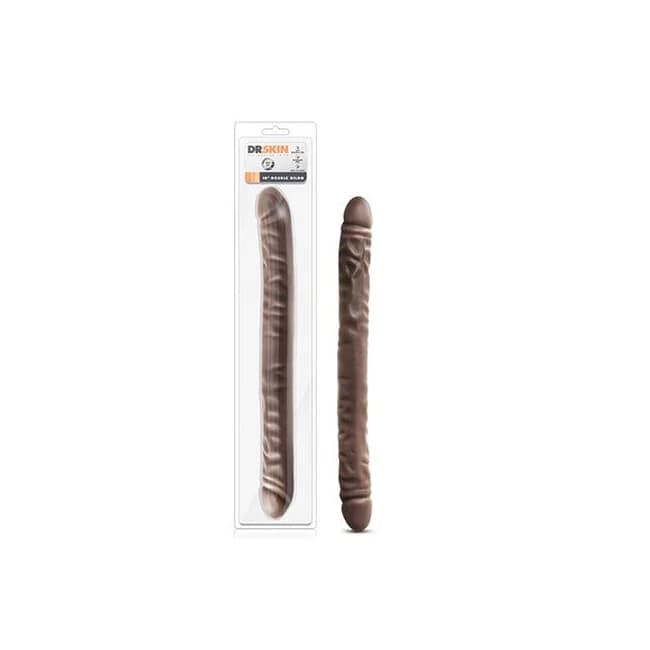 Dr. Skin - 18 Inch Double Dildo - Chocolate - Image 1