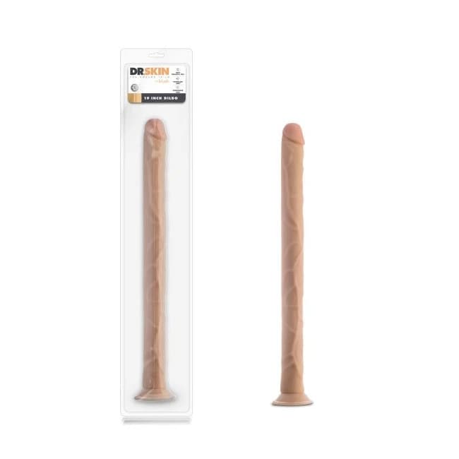 DR SKIN 19IN DILDO BEIGE  - Image 1