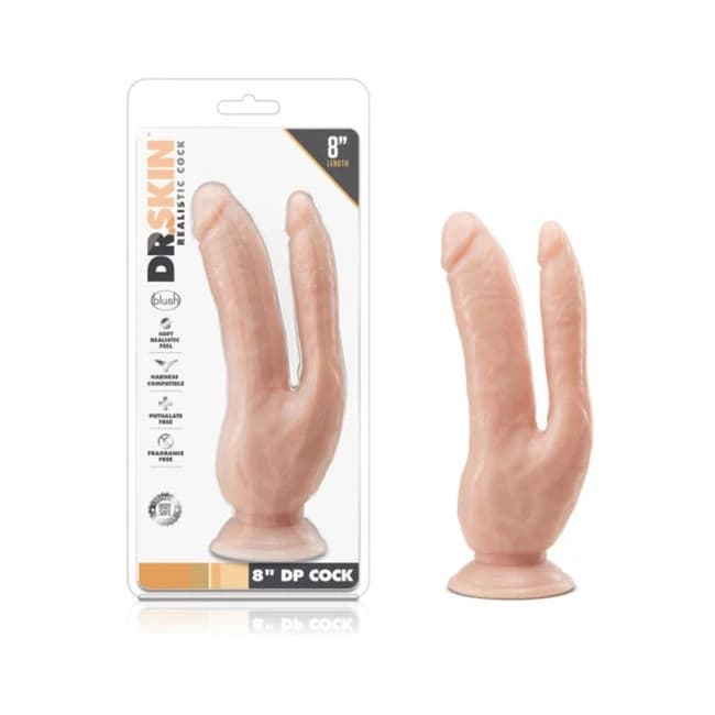 Dr. Skin 8 Inch Dp Cock Vanilla - Image 1