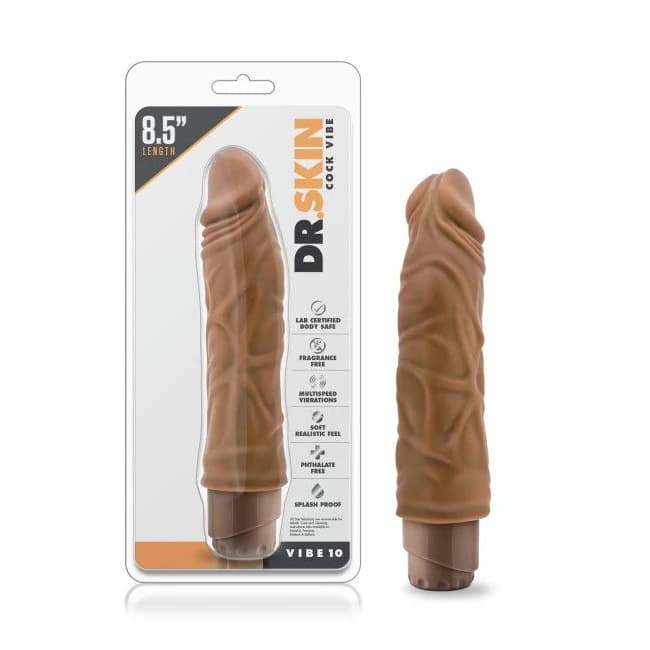 Dr Skin Cock Vibe #10 Mocha Realistic Cock - Image 1