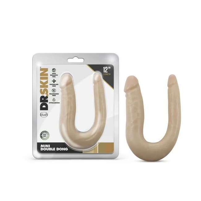 Dr Skin Mini Double Dong Vanilla - Image 1