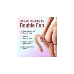 Dr Skin Plus - 16.5 Posable Double Dong - Beige " - Image 3