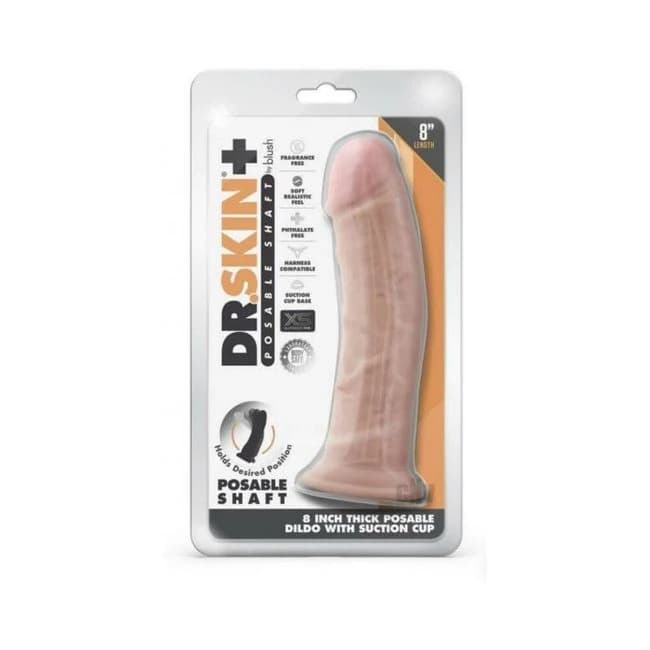 Dr Skin Plus Thick Pose Dildo 8 Chocola, image 1