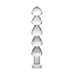 Drops Anal Links Glass Dildo Clear - Image 1